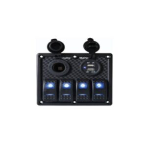 PANEL DE EMPOTRAR CON 4 SWICHTS ,  CIGARRERA  Y PUERTO USB